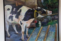 連れていかれる牛